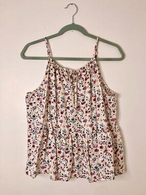 Maurices Floral Tiered Cami Tank Top XXL Plus Size Boho Babydoll